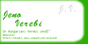 jeno verebi business card